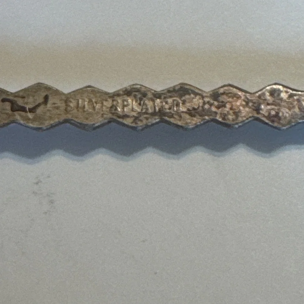 Vintage Danmark Denmark Souvenir Spoon Enamel Shield Coat‎ of Arms Silverplated
